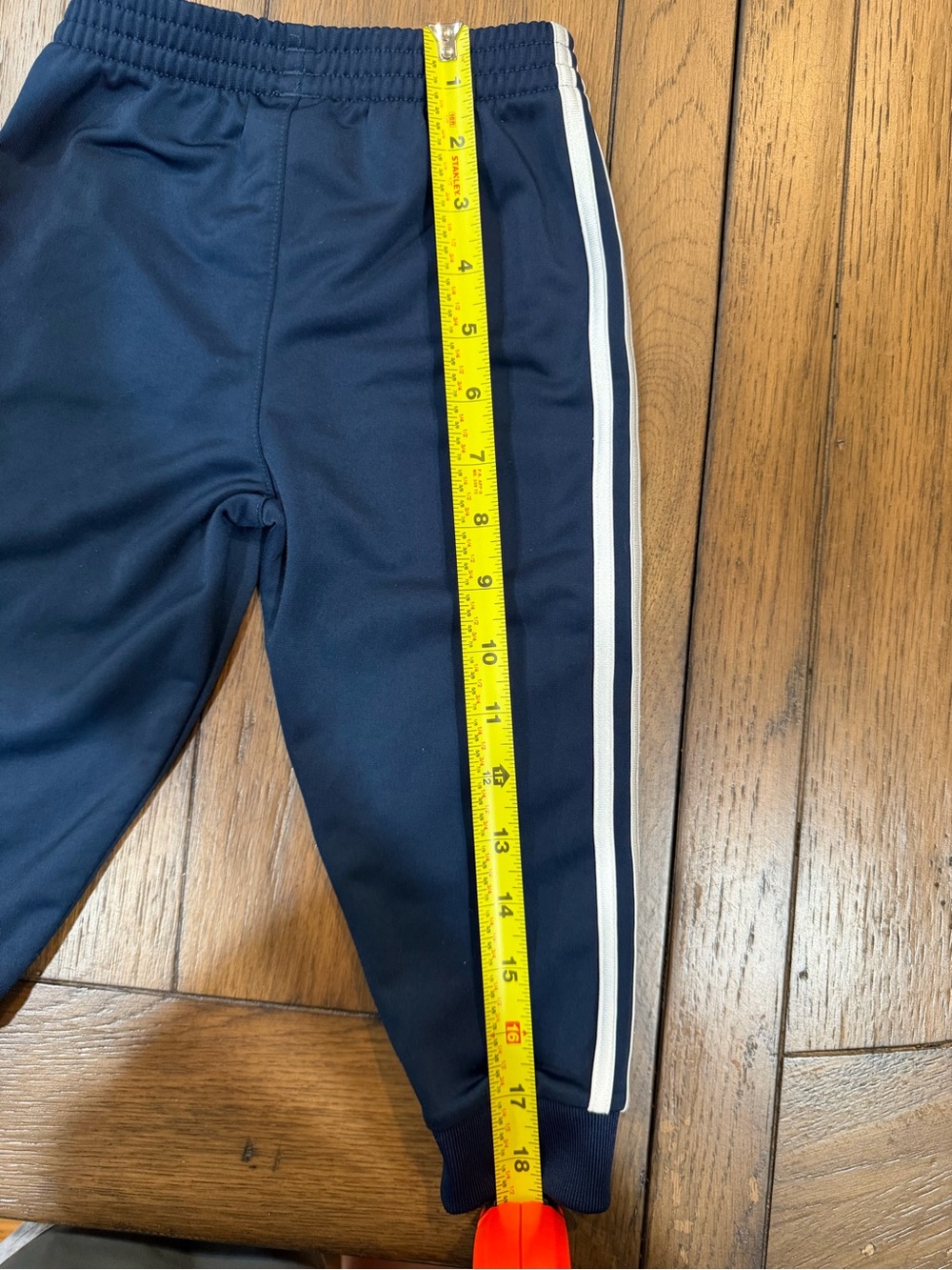 adidas Navy and White Kids Joggers with Side Stripes - Picture 5 of 5